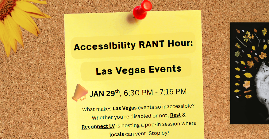 Accessibility Rant Hour: Las Vegas Events poster